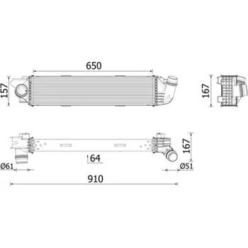 Chladič motoru Chladič turba MAHLE CI 701 000P