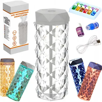 Zvlhčovač vzduchu Zvlhčovač vzduchu ADE Zvlhčovač + lampička Růže 2v1 aromaterapie