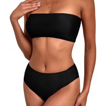 Dámské plavky DVOUDÍLNÉ PLAVKY BIKINI BRAZILKY S VYSOKÝM PASEM VELIKOST S