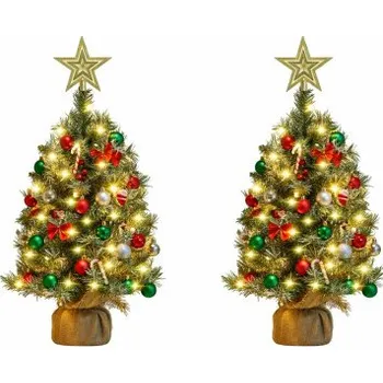 Vánoční stromek 2 dílná sada umělého vánočního stromku 411364 green 3ft, 92 cm - A YAHEETECH