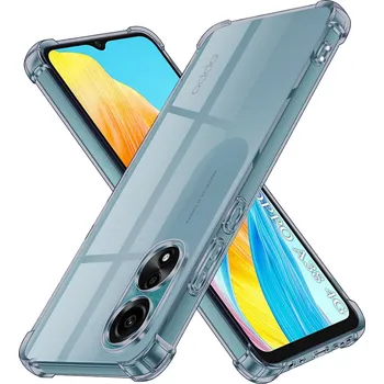 Pouzdro na mobilní telefon Techsuit Shockproof průhledný silikon Oppo A38 A18 kouřově černý