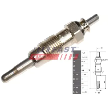 Zapalovací a žhavicí svíčka FAST Žhavicí svíčka elektrického žhavení FST FT82722