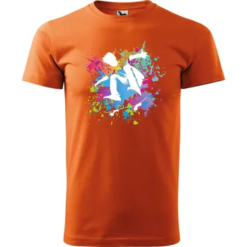 Pánské tričko Pánské tričko - Skateboardista Barva: ORANŽOVÁ, Velikost: S