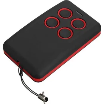 Dálkový ovladač vrat Dálkový ovladač univerzální 4 v 1 NICE, HÖRMANN, SOMFY, vysílač pevný i plovoucí kód, 286 - 868 MHZ, 433,92 MHz, červený (Dálkové ovládání pro nice, somfy, každé tlačítko libovolný kód)