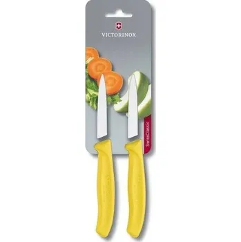 VICTORINOX nůž na zeleninu Swiss Classic 8cm, žlutý, sada 2ks, 7606.L118B