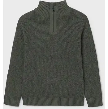 Dívčí oblečení Dětský bavlněný svetr Mayoral 7304.7E.Junior.9BYA zelená 79X, vel. 140