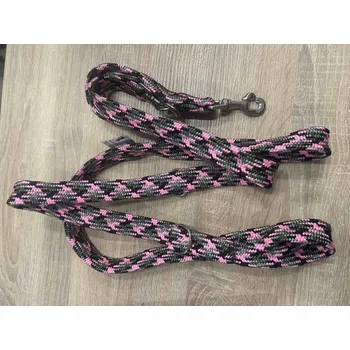 Vodítko pro psa Vodítko přepínací duté lano střední pes 240cm/2cm Barva: růžovo/šedá