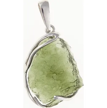 Přívěsek My Moldavite Stříbrný přívěsek s přírodním vltavínem 1706-II-14472