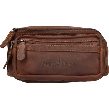 Ledvinka Pánská kožená ledvinka Greenwood Bent - hnědá