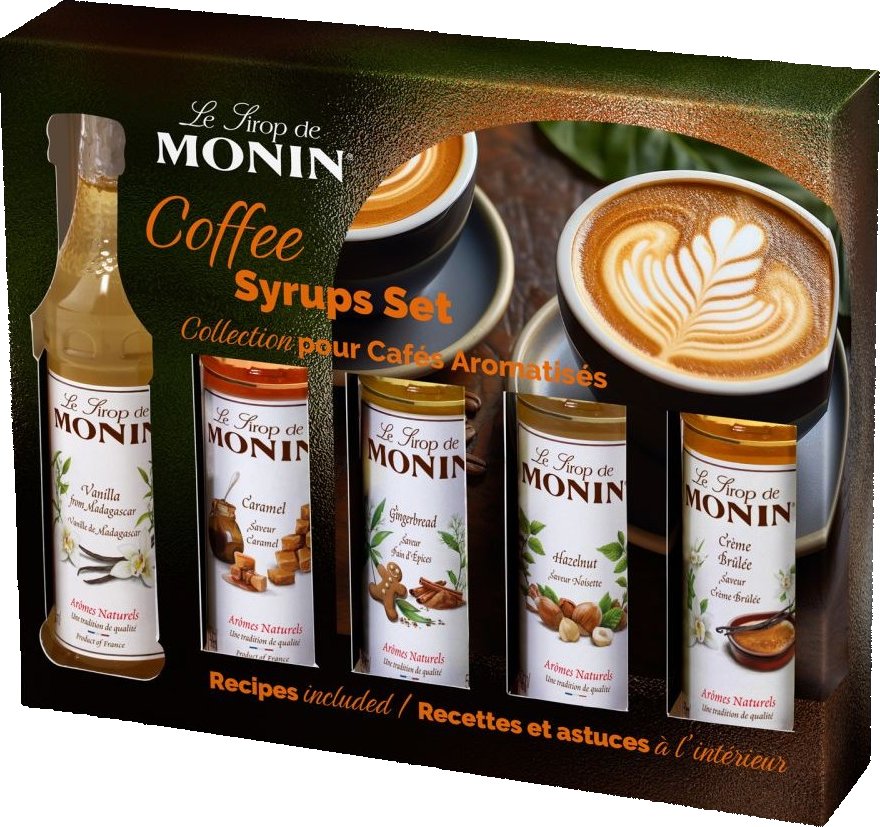 Monin Coffee box MINI sirupy 5 x 50 ML DÁRKOVÝ BOX