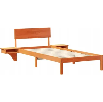 Postel Rámeček postele Voskový Bronz 100 x 200 cm Masivní borovicové dřevo