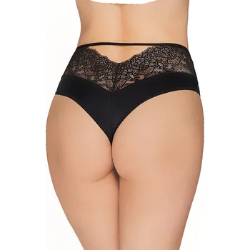 Kalhotky Tanga s vyšším pasem 158 černá M