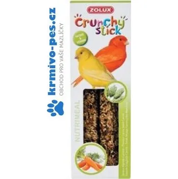 Pro ptáka Crunchy Stick Canary Zrní/Mrkev 2ks Zolux