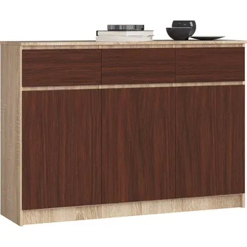 Komoda KOMODA K140 3D 3SZ CLP PK SONOMA / WENGE