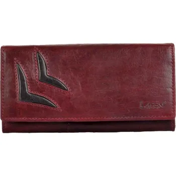 Peněženka Dámská kožená peněženka 6011/T bordo + černá, Lagen
