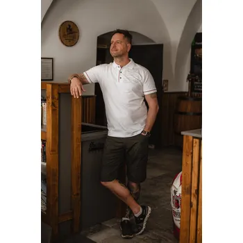 Běžecké oblečení Polokošile pánská Barva: bílá, Velikost: XXXXL