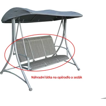 Zahradní nábytek Rojaplast látka na sedák HOLLYWOOD - šedá