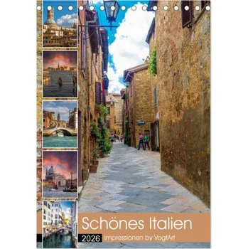 Diář Schönes Italien. Impressionen by VogtArt (Tischkalender 2026 DIN A5 hoch), CALVENDO Monatskalender (DE)