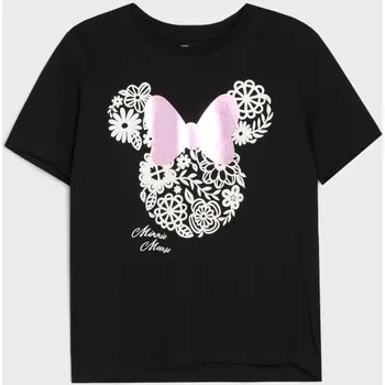 Sinsay - Bavlněná košilka s potiskem Minnie Mouse - černá - 017HB-99X - 017HB-99X-XXS