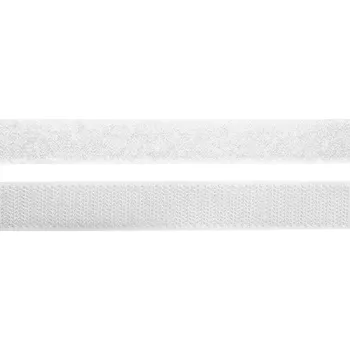 Pro Háčkování Suchý zip, 20 mm, komplet bílý