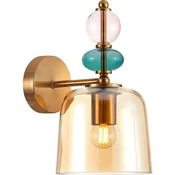 Nástěnné svítidlo Nástěnné svítidlo 1x E27 jantarová ITALUX Namos WL-27092A-MC-BRO