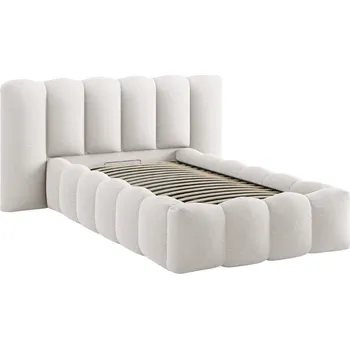 Postel Micadoni Světle béžová postel Lupine 90 x 200 cm s úložným prostorem