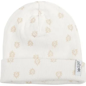 Čepice LODGER Beanie Print Rib Cloud Dancer 1 - 2 roky