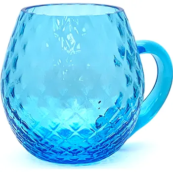 přísavka na sklo Půllitr 0,5l - Káro - akvamarín | 79516