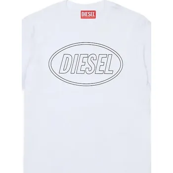 Chlapecké oblečení Dětské bavlněné tričko Diesel TCIRCLE OVER T-SHIRT J02582.0GRAI bílá 00X, vel. 156