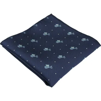 Látkový kapesník Tmavě modrý pánský kapesníček s motivem kočárů