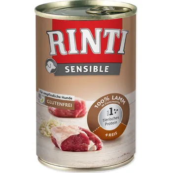 Krmivo pro psa Konzerva Rinti Sensible Adult jehně a rýže 400g