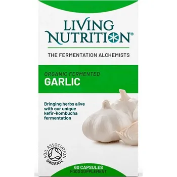 Lék proti nadýmání Living Nutrition | Fermentovaný česnek - 60 kapslí sezónní podpora při nachlazení a chřipce, činnost střev, srdce - 60 kapslí