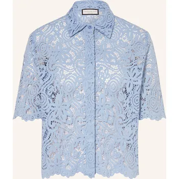 Dámská halenka Sem Per Lei Dámská Halenka Z Děrované Krajky, tmavě modrá, 38