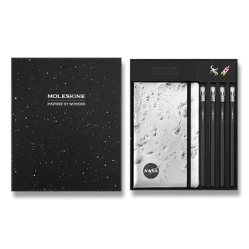 Sada Moleskine NASA-inspired - L, zápisník a grafitové tužky