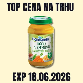 Čokoláda HAMÁNEK MV Nočky se zeleninou a vepřovým masem sklo 230 g EXP 18.06.2026