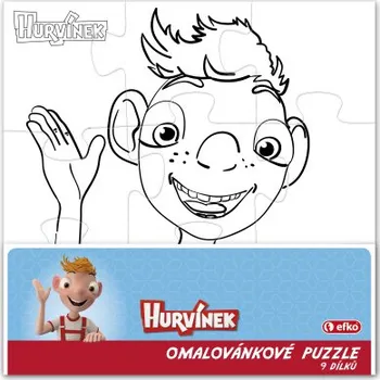 Puzzle efko Puzzle Hurvínek - namaluj si sám čtverec 9 dílků