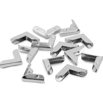 Kovové rohy na ochranu kabelek / diářů nikl 100 ks