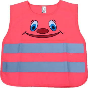 reflexní vesta Reflexní vesta dětská růžová SMILE AMiO-03988