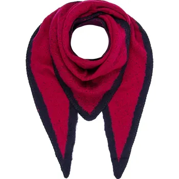 Šátek Zimní trojúhelníkový šátek vínový 7200823-9