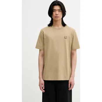 Bavlněné tričko Maison Kitsuné Bold Fox Head Patch Comfort Tee Shirt, XXL, zelená, 81X