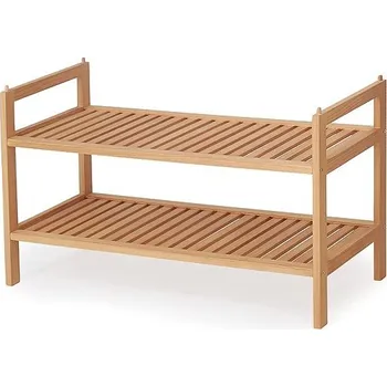 Botník Dřevěný regálový botník NORJE, šířka 69 cm