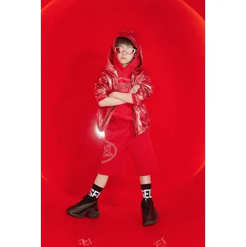 Chlapecké kraťasy Dětské bavlněné šortky Diesel PCIRCLE SHORT SHORTS J02676.0GEAD červená 29X, vel. 144