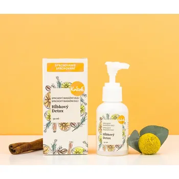 Masážní přípravek Kvítok Sprchový anticelulitidní Masážní Olej - Hloubkový Detox 50ml