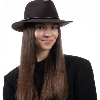 Klobouk Mayser Dámský luxusní hnědý klobouk s kašmírem - Pita Velikost: 59 cm (L)
