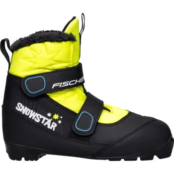 Běžecké lyžování Juniorské boty na běžky Fischer SNOWSTAR 29 Černá, Žlutá, Bílá