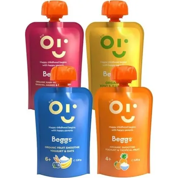 Přírodní produkt Beggs BIO Mix ovocných příkrmů (4×120g)
