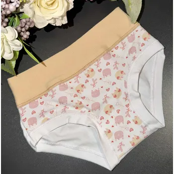 Dívčí spodní prádlo Dívčí kalhotky ALVADA B9708 bianco/nude 8 (Velikost 128)