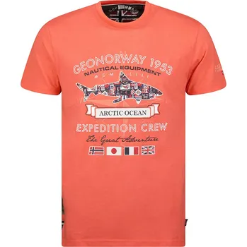 Pánské tričko GEOGRAPHICAL NORWAY tričko pánské J-SHARK MEN L korálová