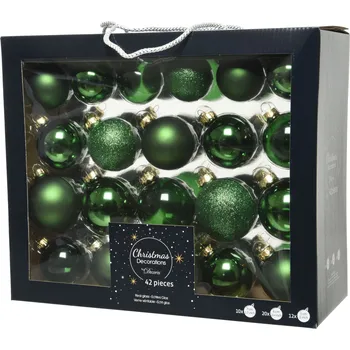 Vánoční dekorace Zdobená Vánoční Koule , hladká Vánoční Koule , průhledná Vánoční Koule , reflexní Vánoční Koule , mix cetek 7 cm 42 ks