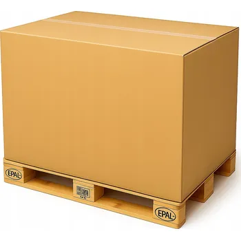 Karton Kartonová paletová krabice klopová hnědá 1200x800x1000 mm – sada 10 ks 5W BC 745g